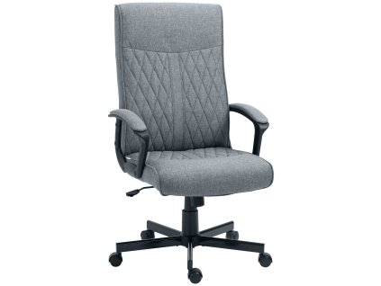 Ergonomická kancelářská židle Vinsetto s houpací funkcí, výškově nastavitelná, nastavitelné područky, tmavě šedá, ideální pro kancelář a domácí kancelář | Aosom.de