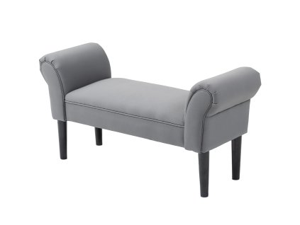 HOMCOM Lavice k posteli, čalouněná lavice, sedací lavice, lavice do ložnice, nosnost až 130 kg, plátno, tmavě šedá, 102 x 36 x 51 cm | Aosom