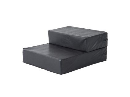 Schodiště PawHut pro psy a kočky, skládací, 2 stupně, černé, D45xŠ39xV20cm, praktická podložka pro snadné lezení | Aosom.de