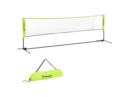 SPORTNOW Badmintonová síť Skládací tenisová síť, 103/120/155 cm Výškově nastavitelná vnitřní venkovní badmintonová síť, volejbalová síť s přepravní taškou Kovový polyester Žlutá | Aosom