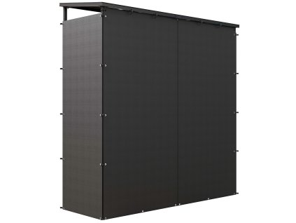 Outsunny regál na palivové dřevo 185 x 62 x 184 cm regál na palivové dřevo s vodotěsným krytem, regál na palivové dřevo pro venkovní použití, vnitřní použití, do 2000 kg, kov, černý