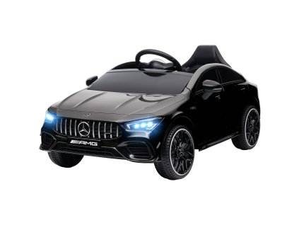 AIYAPLAY dětské elektrické autíčko 12V dětské autíčko s dálkovým ovládáním, hudba, elektrické vozidlo se světlem, připojení USB/MP3, funkce zpětného chodu, do 5 km/h, pro děti od 3 do 6 let, černá barva