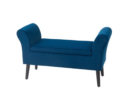 HOMCOM Lavice Čalouněná lavice s úložným prostorem Truhlicová lavice s područkami Výška sedu 46 cm do předsíně Ložnice Sametový polyester 111,5 x 41 x 65 cm tmavá konstrukce