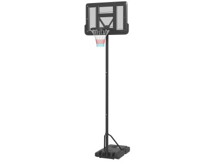 Stojan na basketbal SPORTNOW 2 v 1, výškově nastavitelný basketbalový koš se stojanem 230-305 cm, stojan na basketbalovou desku s kolečky, basketbalový systém pro dospělé, bazén, ocel