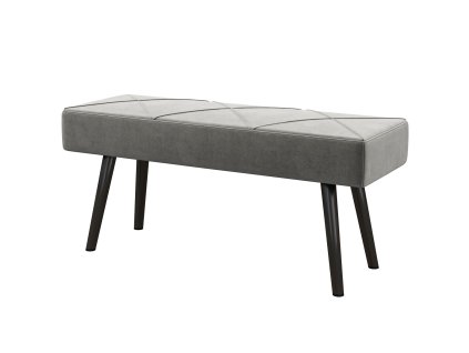 HOMCOM čalouněná lavice sametového vzhledu lavice k posteli lavice do předsíně X-vzor do 120 kg šedá 100x36x45 cm do ložnice |