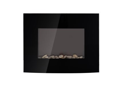 HOMCOM Elektrický krb Kamna elektrická s 2 úrovněmi výkonu 900/1800 W LED 65 x 11,4 x 52 cm nerezová černá pro příjemné teplo |