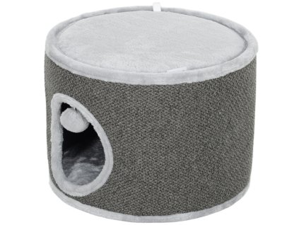 PawHut škrabadlo, 30 cm vysoké škrabadlo pro kočky s jeskyní, škrabadlo, věž pro kočky ze sisalu, pro kočky do 5 kg, tmavě šedá barva