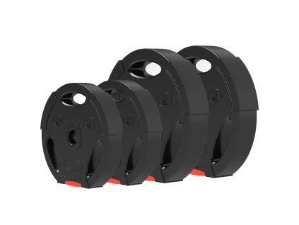 SPORTNOW sada 4 činek, 2 x 2,5 kg/5 kg závaží, sada zátěžových desek, zátěžové desky pro 2,5 cm činku, Ø otvoru 25/30 mm, černá barva