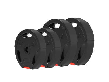 SPORTNOW sada 4 činek, 2 x 5 kg/10 kg závaží, sada zátěžových desek, zátěžové desky pro 2,5 cm činku, Ø 30 mm otvor, černá barva