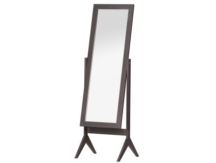 HOMCOM Stojací zrcadlo Zrcadlo v plné délce Zrcadlo pro líčení se zvýšenými nožičkami Snadno udržovatelné MDF Káva 47 x 46 x 148 cm do ložnice a předsíně |