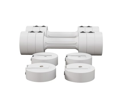 SPORTNOW 2 x 2,5 kg činky, činky s nastavitelnou hmotností, 1,1/1,8/2,5 kg na činku, plastové pouzdro šetrné k podlaze, pro ženy a muže, bílá barva