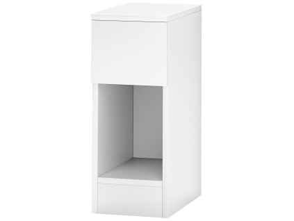 HOMCOM Noční stolek se zásuvkami, odkládací stolek, noční stolek s otevřenou přihrádkou, noční komoda do ložnice, obývacího pokoje, 20 x 30 x 50 cm, bílý