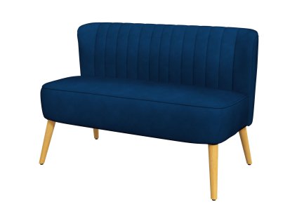 HOMCOM 2místná pohovka loveseat nebesky modrá se vzhledem lnu, dvojitá pohovka na dřevěných nohách, nosnost do 150 kg, 117x56,5x77 cm | Aosom.de