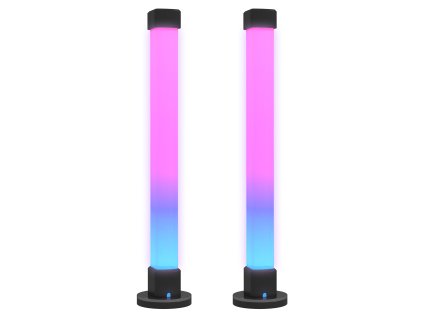 HOMCOM sada 2 stolních lamp, stolní lampa s aplikací a dálkovým ovládáním, synchronizace hudby, barevné režimy, časovač, chytrá noční lampa do obývacího pokoje, dětského pokoje, bílá