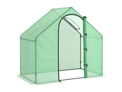Outsunny polytunelový skleník Skleník na rajčata Skleník s oknem a dveřmi Zelený ocelový PVC plast 180 x 100 x 168 cm | Aosom