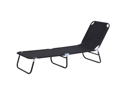 Outsunny lehátko na opalování zahradní lehátko nastavitelné opěradlo lehátko relaxační lehátko kempingové lehátko pro zahradu balkon 188 x 56 x 28cm |