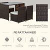 Outsunny polyratanový zahradní set 5 ks zahradní nábytek lounge set, odolný proti povětrnostním vlivům a elegantní pro balkon terasu | Aosom.de