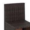 Outsunny polyratanový zahradní set 5 ks zahradní nábytek lounge set, odolný proti povětrnostním vlivům a elegantní pro balkon terasu | Aosom.de