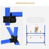 PawHut agility set pro psy 4-dílný 99x65x94 cm výškově nastavitelný se 2 překážkovými tyčemi 2 slalomovými tyčemi a 4 plastovými zemními tyčemi Modrá | Aosom.de