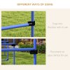 PawHut agility set pro psy 4-dílný 99x65x94 cm výškově nastavitelný se 2 překážkovými tyčemi 2 slalomovými tyčemi a 4 plastovými zemními tyčemi Modrá | Aosom.de
