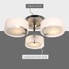 HOMCOM LED stropní svítidlo 3 světla E27 40W chrom akryl teplá bílá Ø64xH20cm moderní stropní svítidlo pro obývací pokoje | Aosom.de