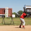 HOMCOM Kickback odrazová branka 75x126cm, odrazová stěna z oceli a PE, tréninková pomůcka pro fotbal, černá | Aosom.de