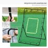 HOMCOM Kickback odrazová branka 75x126cm, odrazová stěna z oceli a PE, tréninková pomůcka pro fotbal, černá | Aosom.de