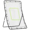 HOMCOM Kickback odrazová branka 75x126cm, odrazová stěna z oceli a PE, tréninková pomůcka pro fotbal, černá | Aosom.de