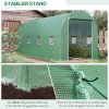 Outsunny Skleník na rajčata s oknem 500x200x210cm zelený polytunel pro zahradu a pěstování rostlin | Aosom.de