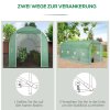Outsunny Skleník na rajčata s oknem 500x200x210cm zelený polytunel pro zahradu a pěstování rostlin | Aosom.de