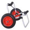 HOMCOM vozík na kanoe vozík na kajak vozík na surf skládací s pásem PU kolečka polstrovaný hliník stříbrný do 90 kg D70 x Š40 x V42 cm | Aosom