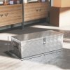 HOMCOM box na nářadí box na táhla hliníkový box hliníkový box 76x33x25cm stříbrný robustní a univerzální | Aosom.de