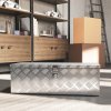 HOMCOM box na nářadí box na táhla hliníkový box hliníkový box 76x33x25cm stříbrný robustní a univerzální | Aosom.de