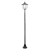 Zahradní solární světlo Outsunny LED zahradní lucerna 30/60 lumenů, černý plast, Ø26,5 x H177 cm, ideální pro zahradu a terasu | Aosom.de