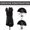 Outsunny slunečník zahradní slunečník trh slunečník dvojitý slunečník terasa slunečník s ruční klikou černý ovál 460 x 270 x 240 cm | Aosom