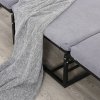 HOMCOM postel pro hosty skládací 2v1 nastavitelná stolička polyesterová ocelová pěna šedá 192x68x37cm | Aosom