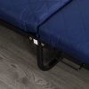 HOMCOM Skládací postel pro hosty 2 v 1 s nastavitelným čelem a kolečky, ocelový rám, pěna, modrá 184x65x26cm pro flexibilní spaní | Aosom.de
