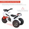 HOMCOM Dětská motorka s hudbou pro děti od 18 do 36 měsíců, bílá, 74x39x48 cm, stabilní a bezpečná pro batolata | Aosom.de