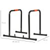 HOMCOM Dip Bar Fitness Push Up Dip Station multifunkční nastavitelná z oceli černá 94/102 x 62 x 73 cm pro efektivní silový trénink | Aosom.de