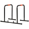 HOMCOM Dip Bar Fitness Push Up Dip Station multifunkční nastavitelná z oceli černá 94/102 x 62 x 73 cm pro efektivní silový trénink | Aosom.de