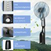 Stojanový ventilátor HOMCOM s rozprašovačem vody 2.8l, funkce mlhy, nastavitelný úhel sklonu, kov, výška 120cm pro chladivé osvěžení | Aosom.de