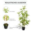 Outsunny Umělý bambus Dekorativní umělá rostlina 120cm realistický strom dekorace pro vnitřní prostory | Aosom.de