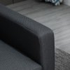 HOMCOM Rohová látková sedací souprava ve tvaru L s oboustranným lehátkem, sedací souprava lněná tmavě šedá 197x139x91cm do obývacího pokoje | Aosom.de