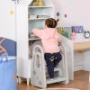 HOMCOM Učící věž pro děti, se 2 schůdky, do 25 kg, Montessori věž, učící židle kuchyňka, bezpečná, modrá | Aosom.de