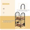 Stojan na palivové dřevo Outsunny se 4 nástroji na palivové dřevo, dvoupatrový design 41,5 x 32,5 x 74,5 cm pro pořádek a styl | Aosom.de