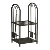 Stojan na palivové dřevo Outsunny se 4 nástroji na palivové dřevo, dvoupatrový design 41,5 x 32,5 x 74,5 cm pro pořádek a styl | Aosom.de