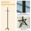 Outsunny 5dílná krbová sada, kovová krbová sada v černé barvě, ideální krbové příslušenství pro kamna a interiéry | Aosom.de