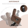 HOMCOM TV křeslo polohovací elektrické s masážní funkcí vyhřívání polohovací funkce polyester světle hnědá 79x97x103cm pro pohodlí a relaxaci | Aosom.de