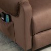 HOMCOM TV křeslo polohovací elektrické s masážní funkcí vyhřívání polohovací funkce polyester světle hnědá 79x97x103cm pro pohodlí a relaxaci | Aosom.de