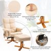 HOMCOM polohovací masážní křeslo s podnožkou úložný prostor polohovací funkce TV křeslo s masážní funkcí TV křeslo 145° náklon polyester krémová bílá 80 x 86 x 99 cm | Aosom
